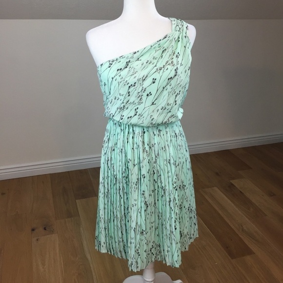 Vince Camuto Mint Pleated Grecian Drape Dress - Picture 1 of 5